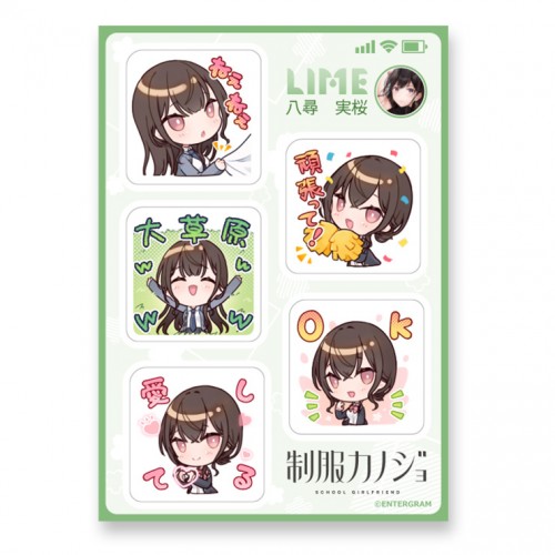 制服カノジョ LIMEスタンプマグネット みお LIMEスタンプマグネット みお