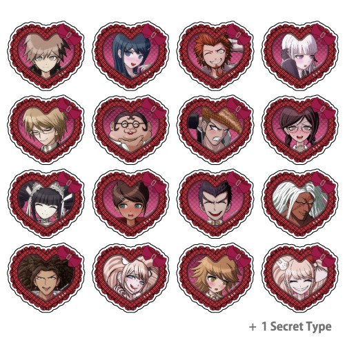 ダンガンロンパシリーズ　ハート型アクリルバッジBOX　Vol.1（17種入り）※2025年11月中旬出荷分 Vol.1