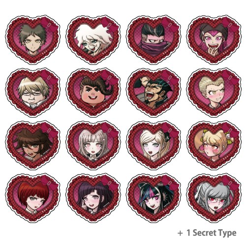 ダンガンロンパシリーズ　ハート型アクリルバッジBOX　Vol.2（17種入り）※2025年11月中旬出荷分 Vol.2