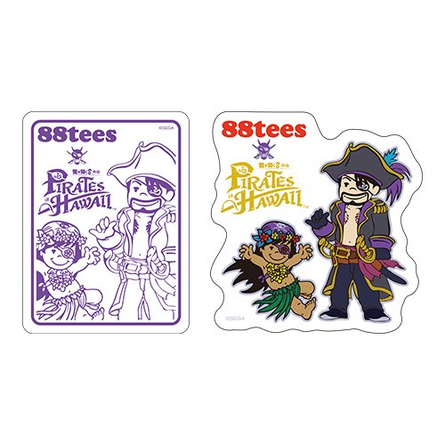 『龍が如く8外伝 Pirates in Hawaii』88 Tees ステッカー2枚セット※2025年11月中旬出荷分