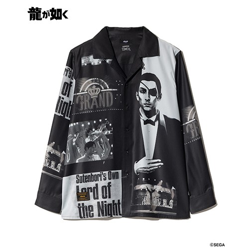 【龍が如く× glamb】Cabaret Master Majima Shirt BlackXL ※2025年11月中旬出荷分 Black XL