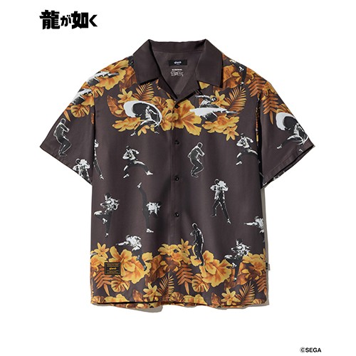 【龍が如く× glamb】Mad Dog Aloha Shirt BrownXL Brown XL※6月下旬出荷分