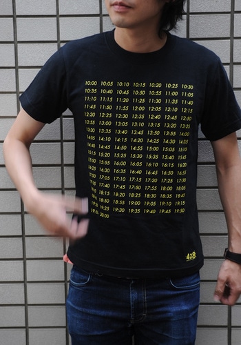 TIMECHART Tシャツブラック×イエロー Sサイズ ブラック×イエロー Sサイズ