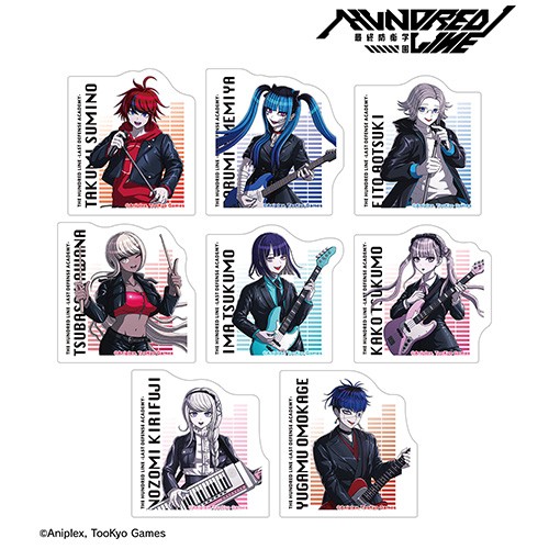HUNDRED LINE -最終防衛学園- 描き下ろし ロックバンドver.トレーディングダイカットステッカー（単品） トレーディングダイカットステッカー（単品）