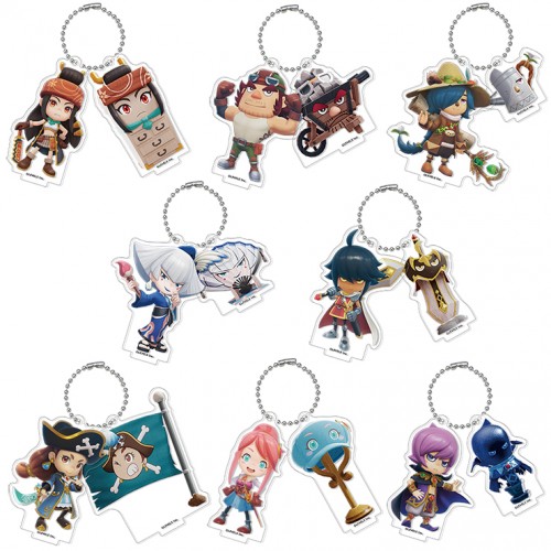 『ファンタジーライフi グルグルの竜と時をぬすむ少女』 仲間キャラクタートレーディングアクリル2連キーホルダースタンド Vol.1 コンプリートセット コンプリートセット