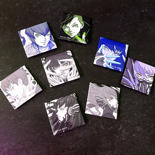 真・女神転生シリーズ 記念イラスト スクエア缶バッジ 単品 単品