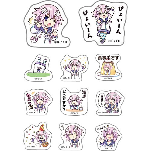 ネプテューヌシリーズ15周年記念グッズ　ねぷねぷフレークシール　ねぷスタンプver.A ねぷねぷフレークシール　ねぷスタンプver.A