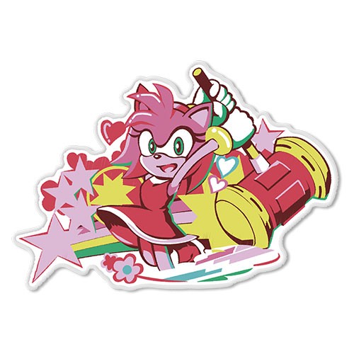 『ソニックレーシング クロスワールド』アイロン刺繍ワッペン　エミー※2025年11月中旬以降出荷分 アイロン刺繍ワッペン　エミー