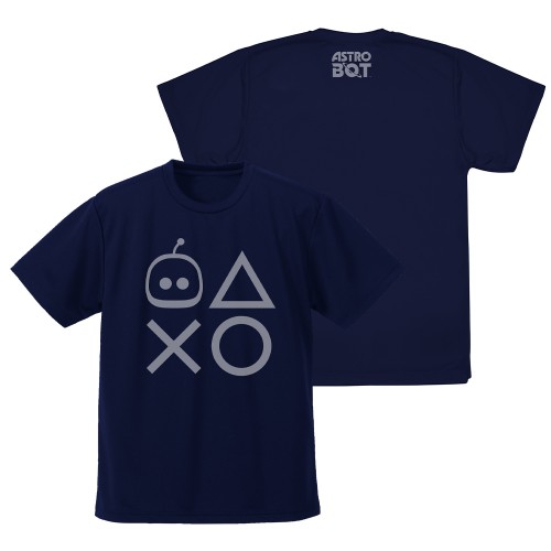 『ASTRO BOT』アストロ プレイステーションシェイプス ドライTシャツ/NAVY-L ドライTシャツ/NAVY-L