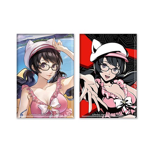 ペルソナ5: The Phantom X スクエア缶バッジ2種セット 朋子・ピーチサマー 朋子・ピーチサマー