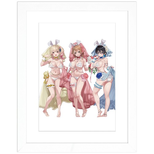 『バニーガーデン』描き下ろしキャラファイングラフ(バニーウエディング水着) A4