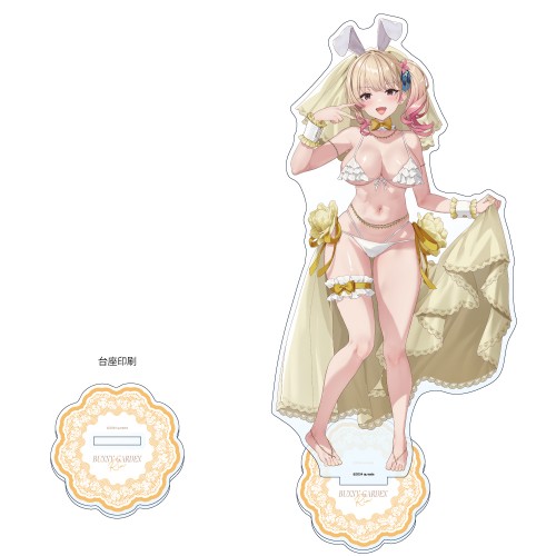 『バニーガーデン』描き下ろし特大アクリルスタンド(凜/バニーウエディング水着) 凜/バニーウエディング水着