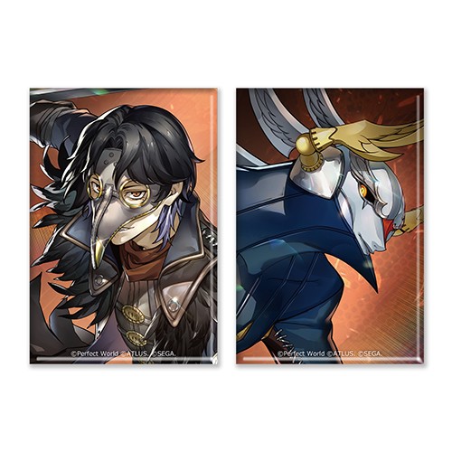 ペルソナ5: The Phantom X スクエア缶バッジ2種セット メッサー＆ハルピュイア メッサー＆ハルピュイア