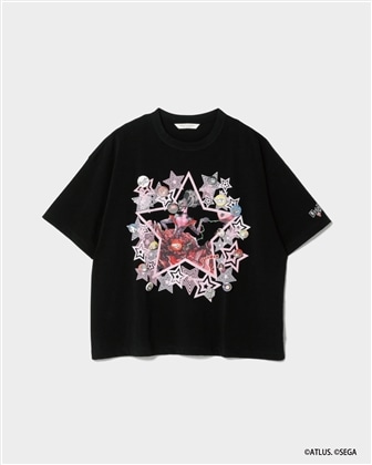 beautiful people×P5R high twist jersey T-shirts blk×pink（CaRMEN） 34サイズ