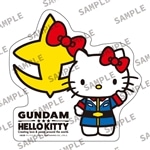 GUNDAM★HELLO KITTY　ハローキティ（連邦制服ブルーVer.）　ステッカー