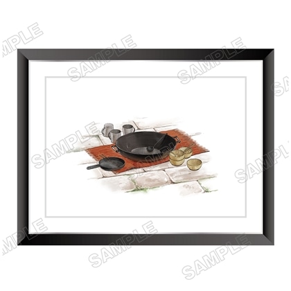 ダンジョン飯 迷宮探索展 アニメEDイラスト複製原画	E 九井諒子描きおろし ごちそうさまでした！