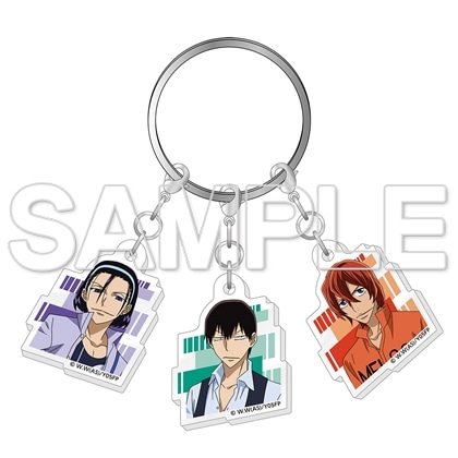 TVアニメ「弱虫ペダル」10周年フェスティバル 3連アクリルキーホルダー 東堂・荒北・新開隼人