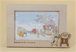 ねことじいちゃん　ほっこりかわいい木製フォトフレーム　描き下ろしイラストカード付き