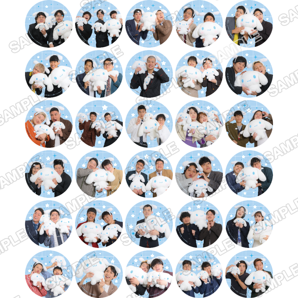 よしもと漫才劇場×シナモロール　トレーディング缶バッジ