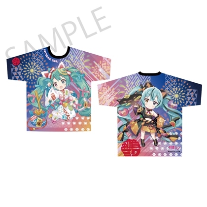 「初音ミク×招き猫」 フルグラフィックTシャツ Art by らっす