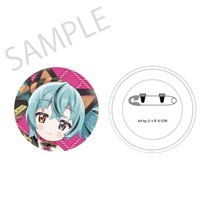 「初音ミク×招き猫」 ふわもふタッチ缶バッジ 初音ミク黒猫C Art by らっす