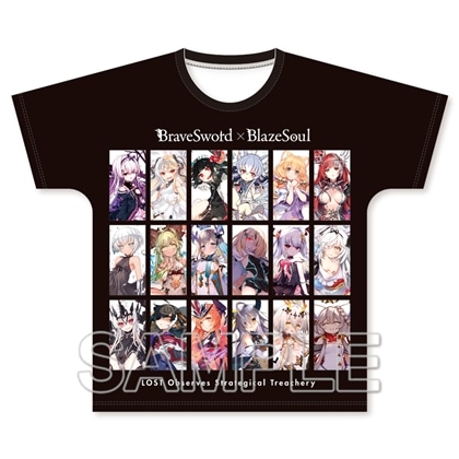 『ブレイブソード×ブレイズソウル』10周年記念フルグラフィックTシャツ ALL ロスト