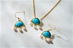 宮増侑嬉旅するターコイズのピアス&ネックレスセット