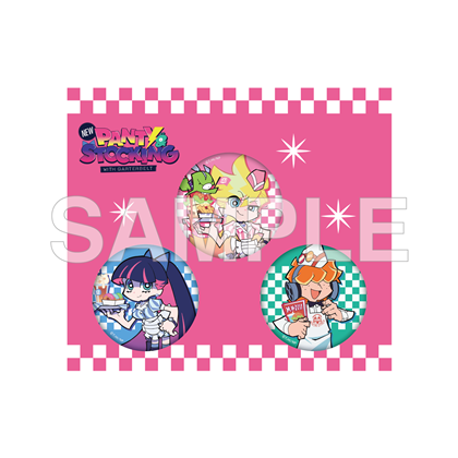 New PANTY ＆ STOCKING with GARTERBELT きらきら缶バッジセット