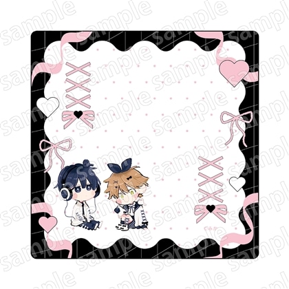 ミニタオル　君には届かない。　BLACK&PINK ver.