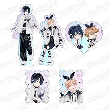 オーロラステッカーセット　君には届かない。　BLACK&PINK ver.