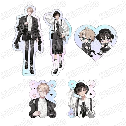 オーロラステッカーセット　ブラックシープ　BLACK&PINK ver.