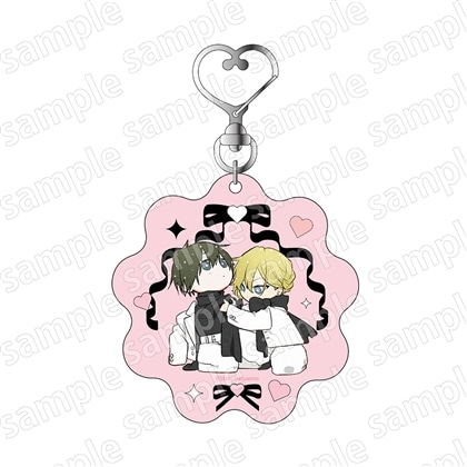 アクリルキーホルダー　平野と鍵浦　デフォルメ　BLACK&PINK ver.
