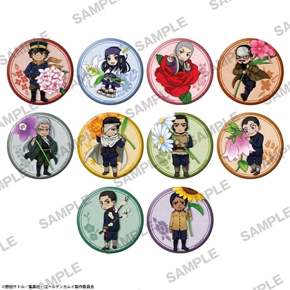 TVアニメ『ゴールデンカムイ』 にいてんごきらきら缶バッジ 花ver. Box