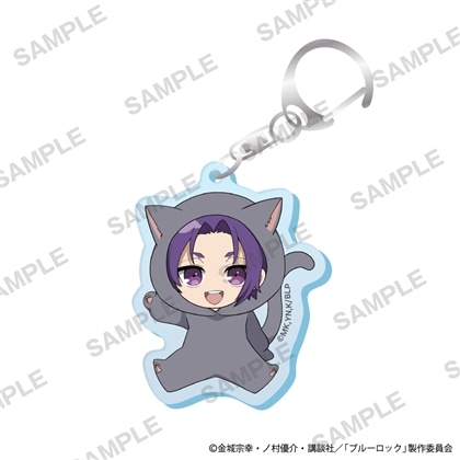 TVアニメ「ブルーロック」ミニキャラアクリルキーホルダー 着ぐるみ猫 Ver. 御影 玲王