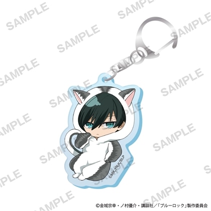 TVアニメ「ブルーロック」ミニキャラアクリルキーホルダー 着ぐるみ猫 Ver. 糸師 凛