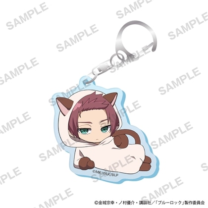 TVアニメ「ブルーロック」ミニキャラアクリルキーホルダー 着ぐるみ猫 Ver. 糸師 冴