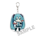 「初音ミク×弘前りんご」 ダイカットアクリルキーホルダー 初音ミク うさぎ切り Art by BUZZ