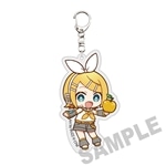 「初音ミク×弘前りんご」 ダイカットアクリルキーホルダー 鏡音リン Art by BUZZ