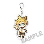 「初音ミク×弘前りんご」 ダイカットアクリルキーホルダー 鏡音レン Art by BUZZ