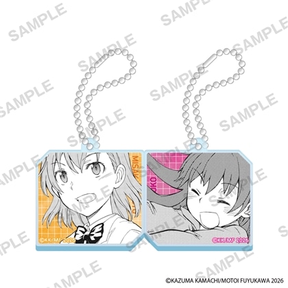 コミック「とある科学の超電磁砲」　アクリルペアキーホルダー　美琴＆黒子