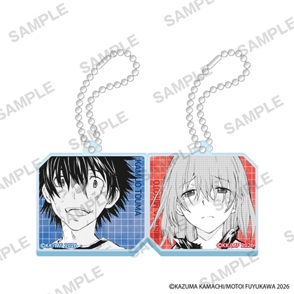 コミック「とある科学の超電磁砲」　アクリルペアキーホルダー　美琴＆上条