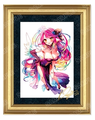 MF文庫J『秋の学園祭2025』複製サイン入りB4キャラファイングラフ　『ノーゲーム・ノーライフ』ジブリール