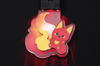 『かみさまキツネとサラリーマン』LED狐火キーホルダーシリーズ　ベニ