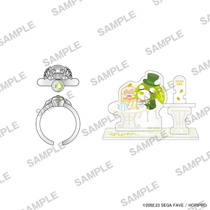 【カドスト限定】お茶犬 リング＆アクセサリースタンドセット