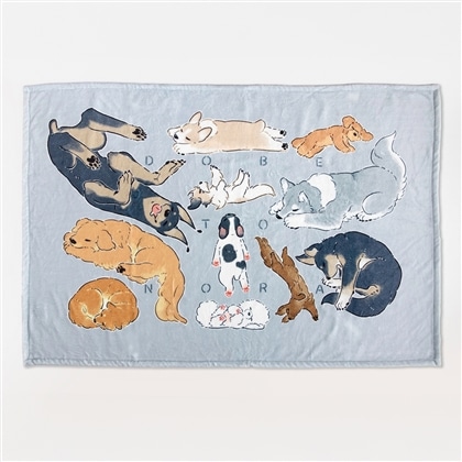 ドベとノラ　ブランケット グレー