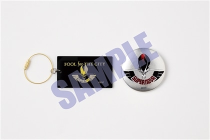 DESIGNS 永野護デザイン展 FOOL for THE CITY アクリルキーホルダー＆缶バッジセット