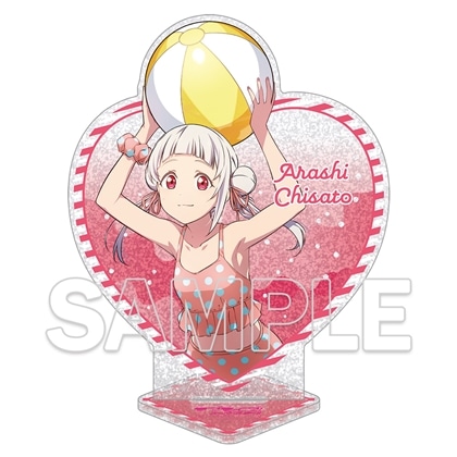LoveLive! Days 2026年1月号『ラブライブ！スーパースター!!』ハート型ラメ入りアクリルスタンド 嵐 千砂都
