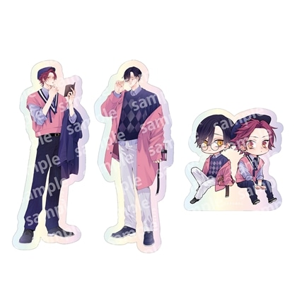 オーロラステッカーセット　PINK/NAVY TRAD. CLUB ver.　ねこはねこらしくあれ