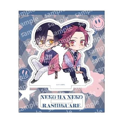 アクリルスタンド　デフォルメ　PINK/NAVY TRAD. CLUB ver.　ねこはねこらしくあれ