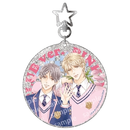 ラメアクリルキーホルダー　PINK/NAVY TRAD. CLUB ver.　タクミくんシリーズ